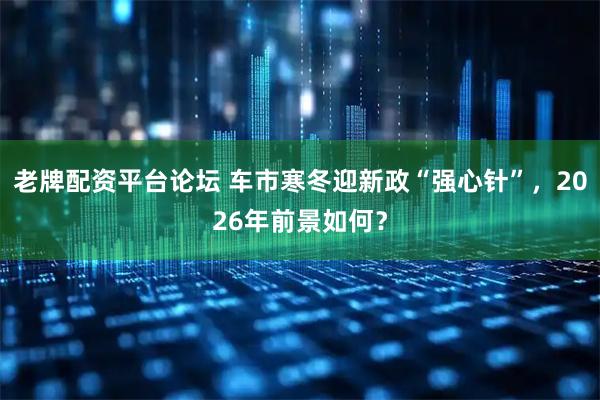 老牌配资平台论坛 车市寒冬迎新政“强心针”，2026年前景如何？